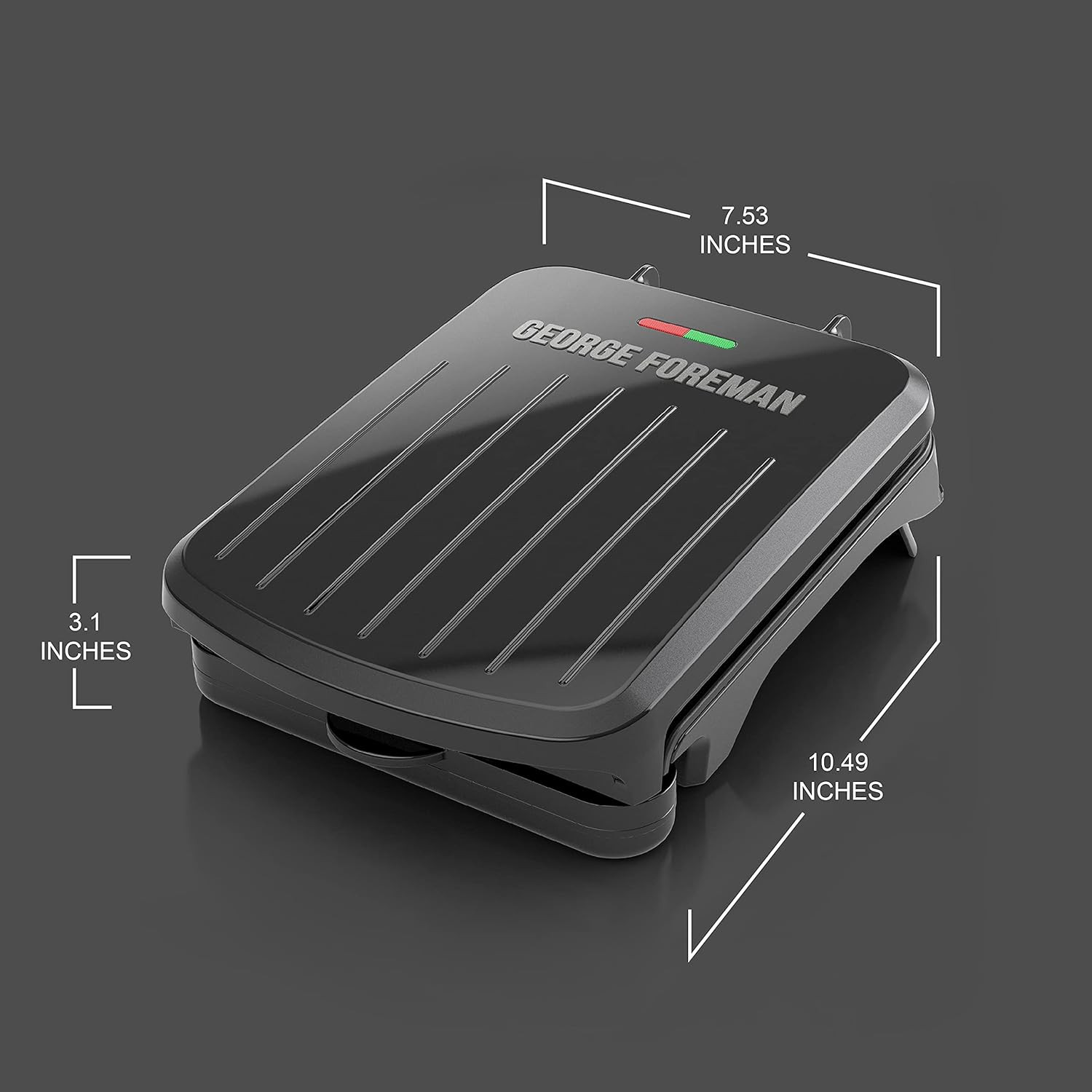 Compact 2-Serving Electric Indoor Grill and Panini Press for 1–2 People, Classic