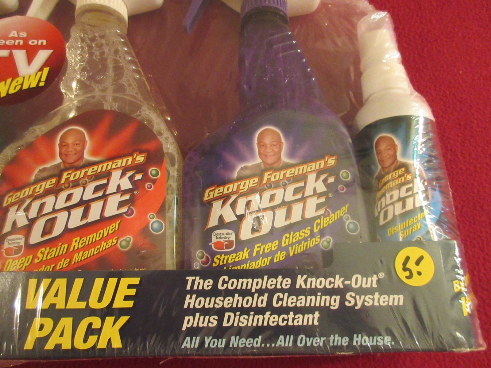 RARE 2004 George Foreman’s KNOCK OUT HOUSEHOLD CLEANING SYSTEM FACTORY SEALED