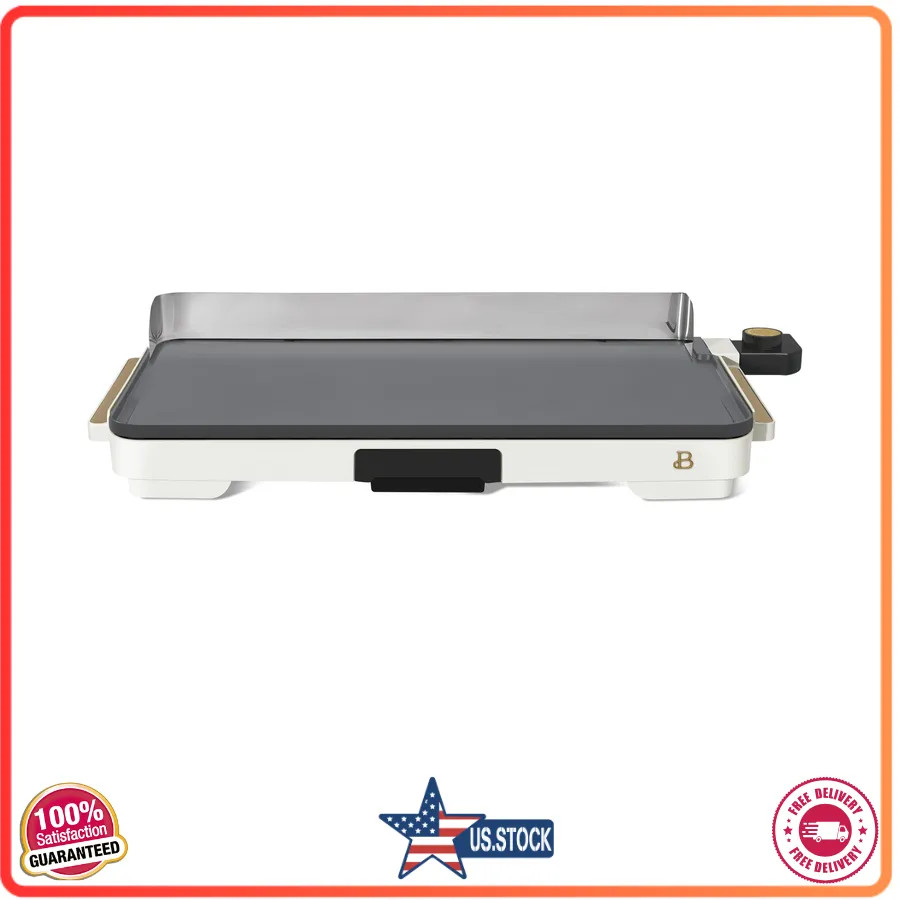 Beautiful Drew Barrymore XL Electric Griddle 12 x 22 Nonstick White Icing