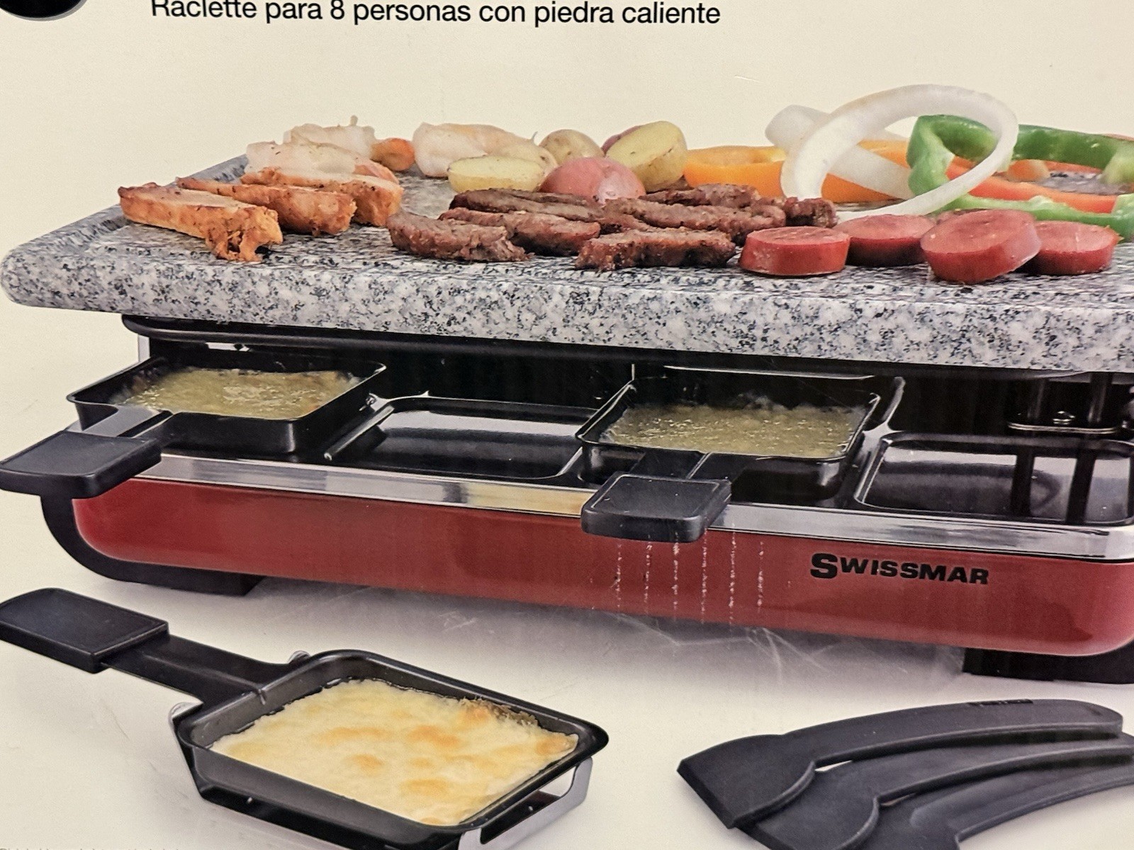 NIB Swissmar Classic Raclette 8 Person Grill with Cast Aluminum Grill Plate NEW