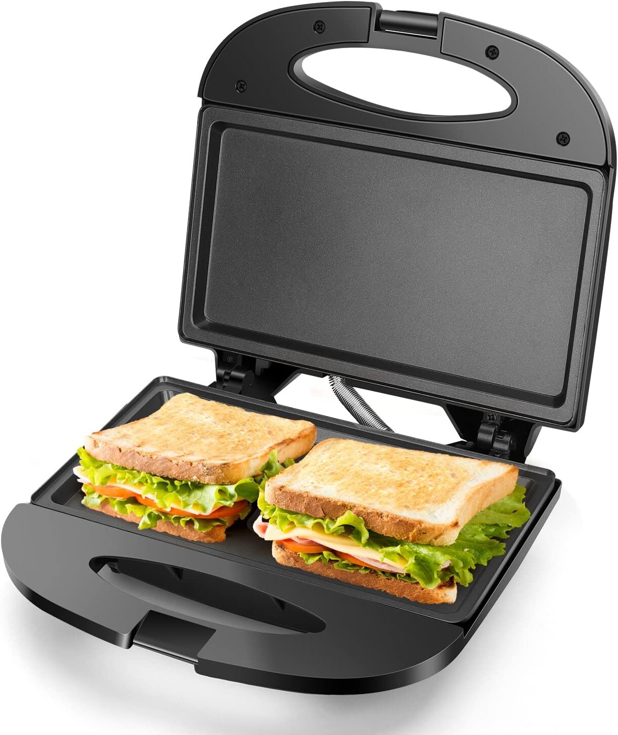 Sandwich maker with non-stick deep mesh surface, compact electric oven