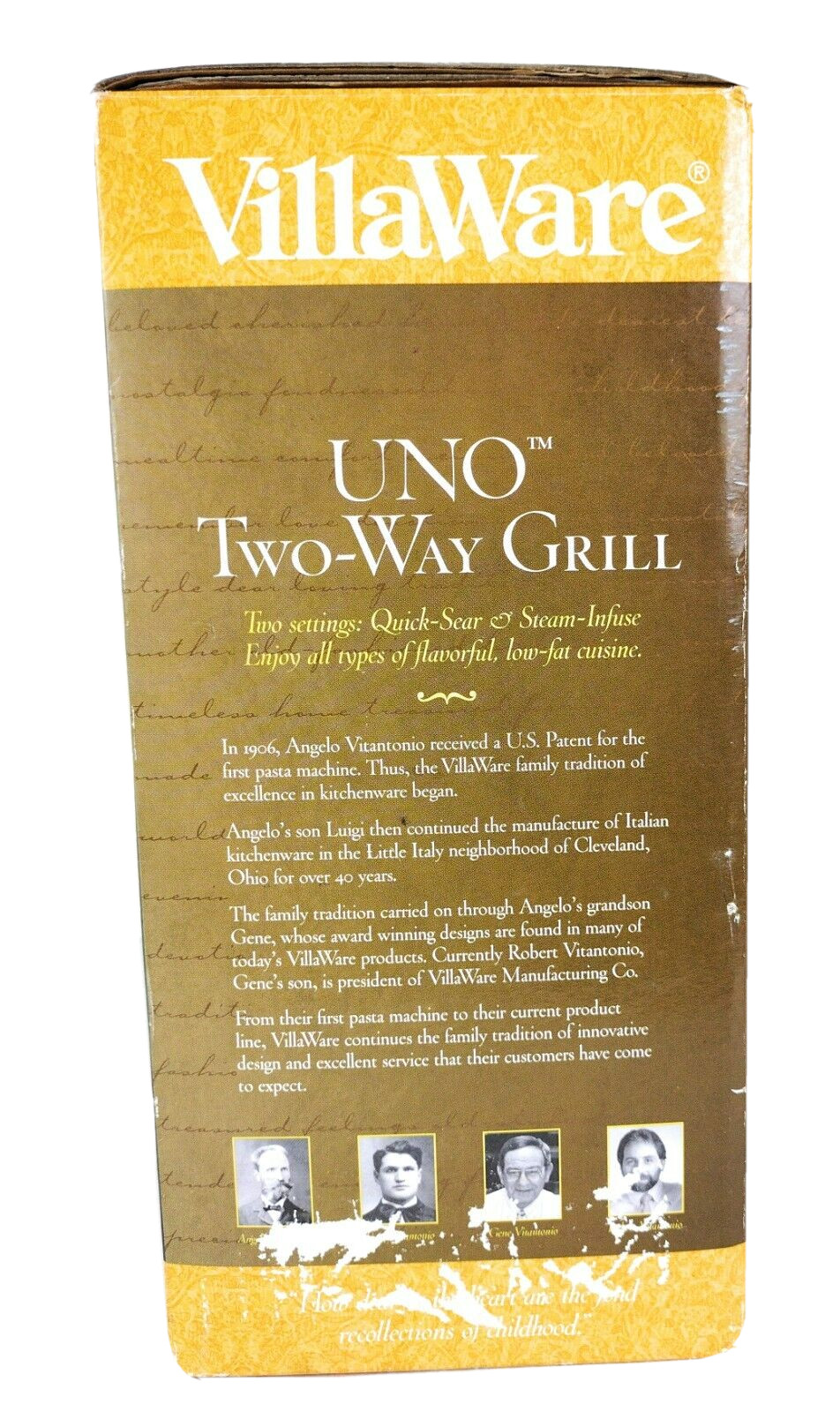 Villaware UNO Two Way Indoor Grill V2030 New in Open Box