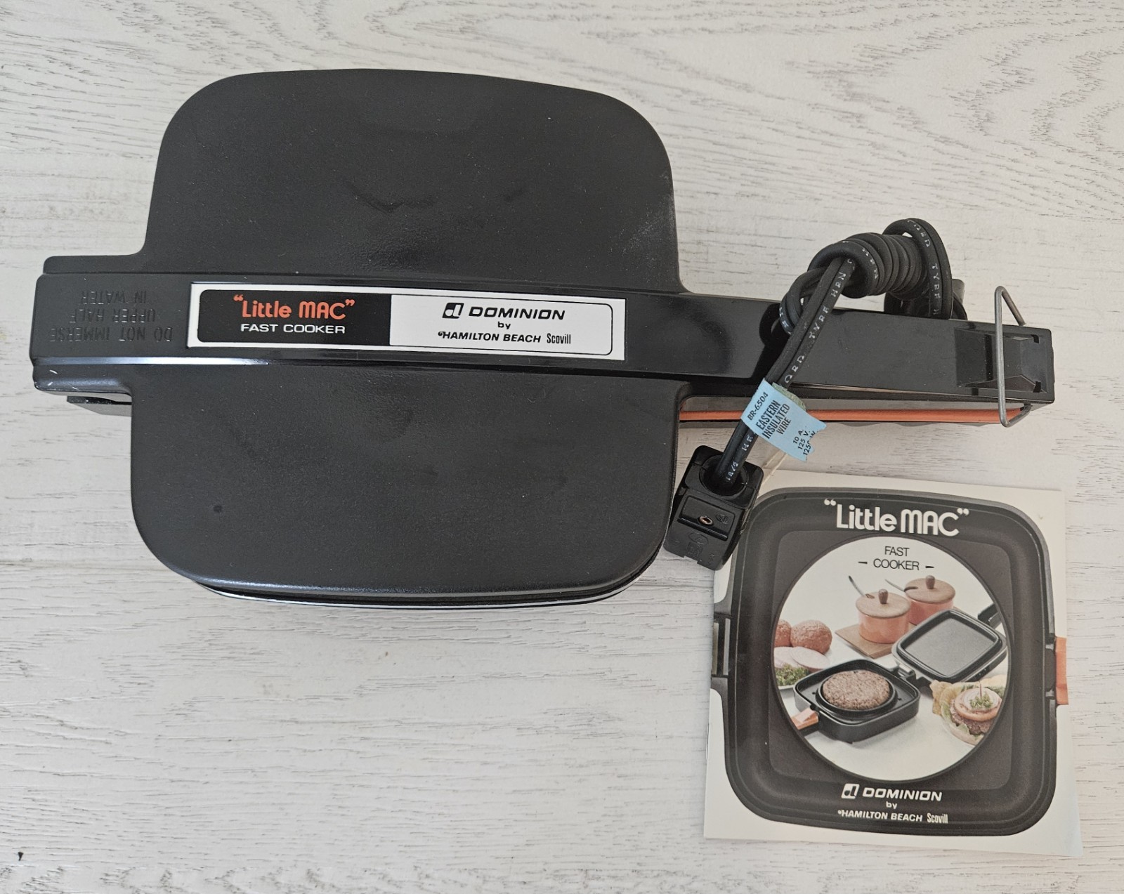 Joe Namath Little MAC 60 Second Burger Machine Hamburger Maker Model #2108 NIB