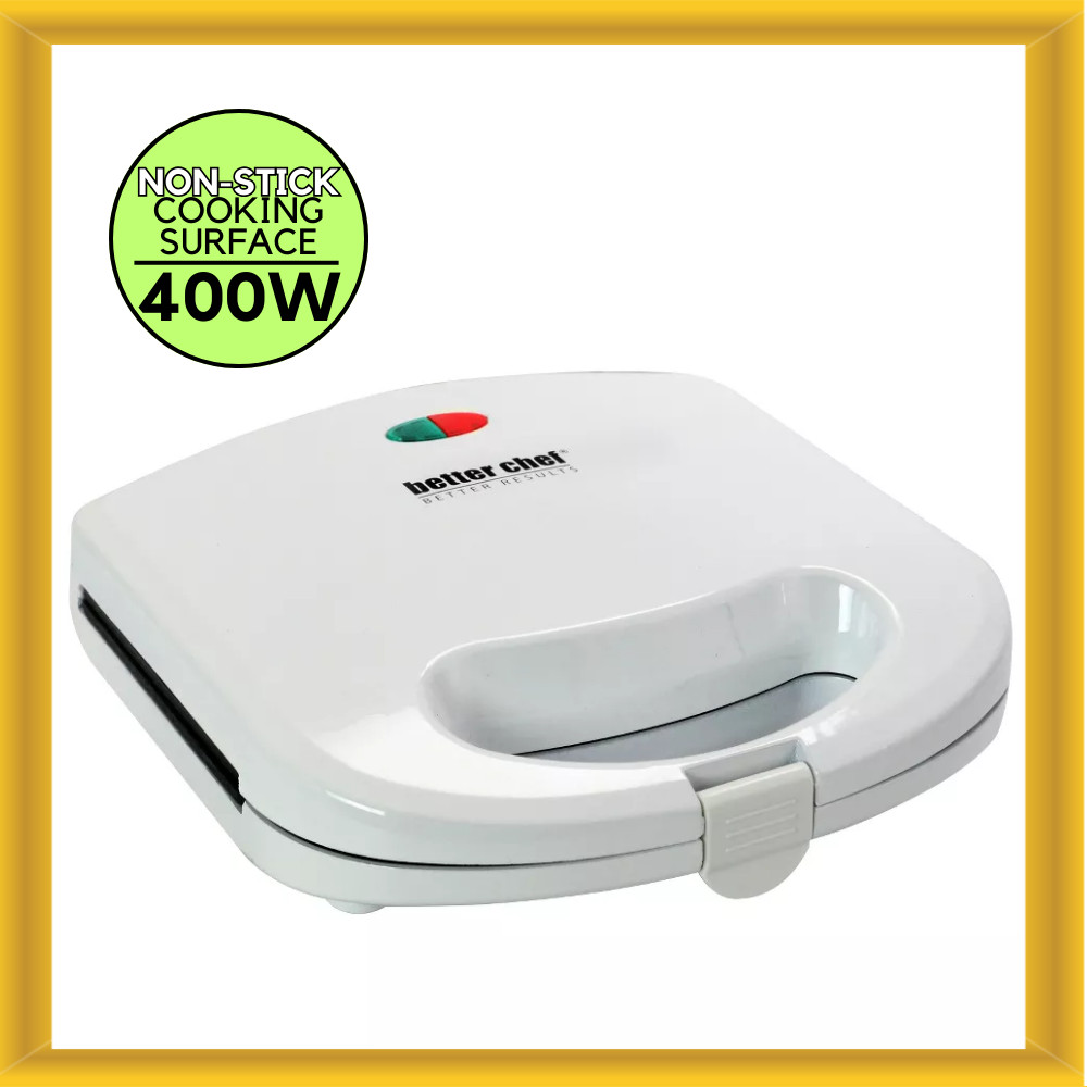Better Chef IM-295W 400 Watts Nonstick Cooking Surface Waffle Maker in White