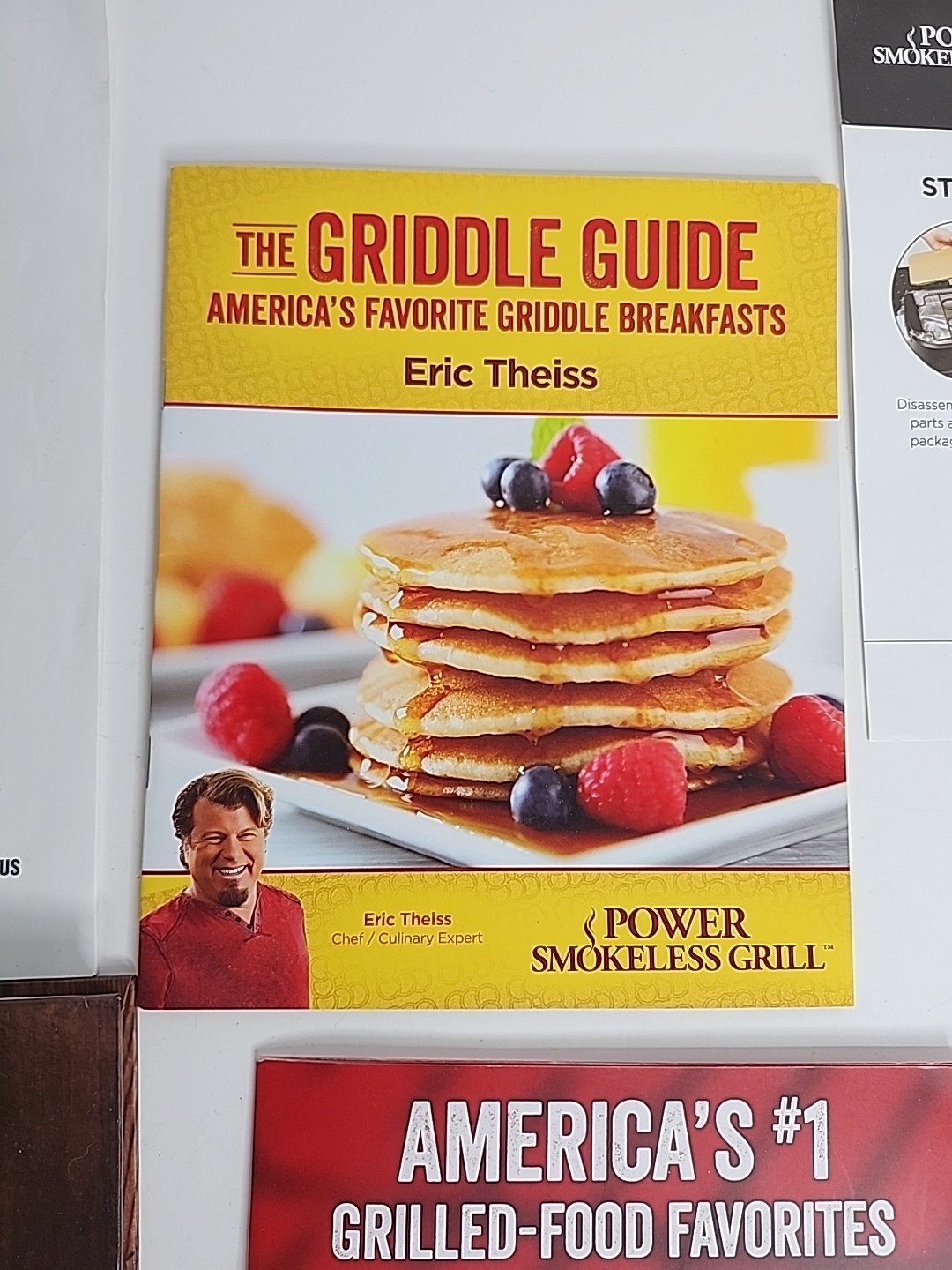 Power Smokeless Grill PG-1500 Owners Manual & Recipe Griddle Guide Favorite New