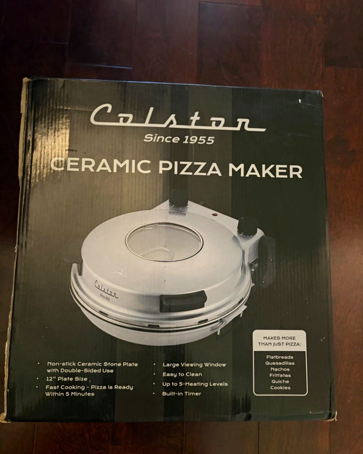 BRAND NEW SEALED Colstor Ceramic Pizza Maker Oven Bake 800°F Countertop Cooker