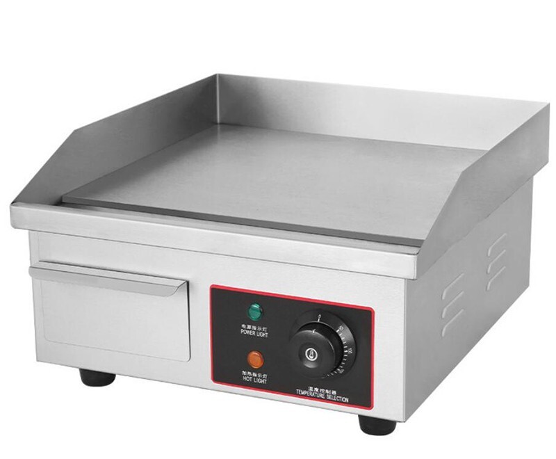 Electric Mini Griddle Stove Countertop Flat Griddle Grill 1.5KW Commercial BBQ