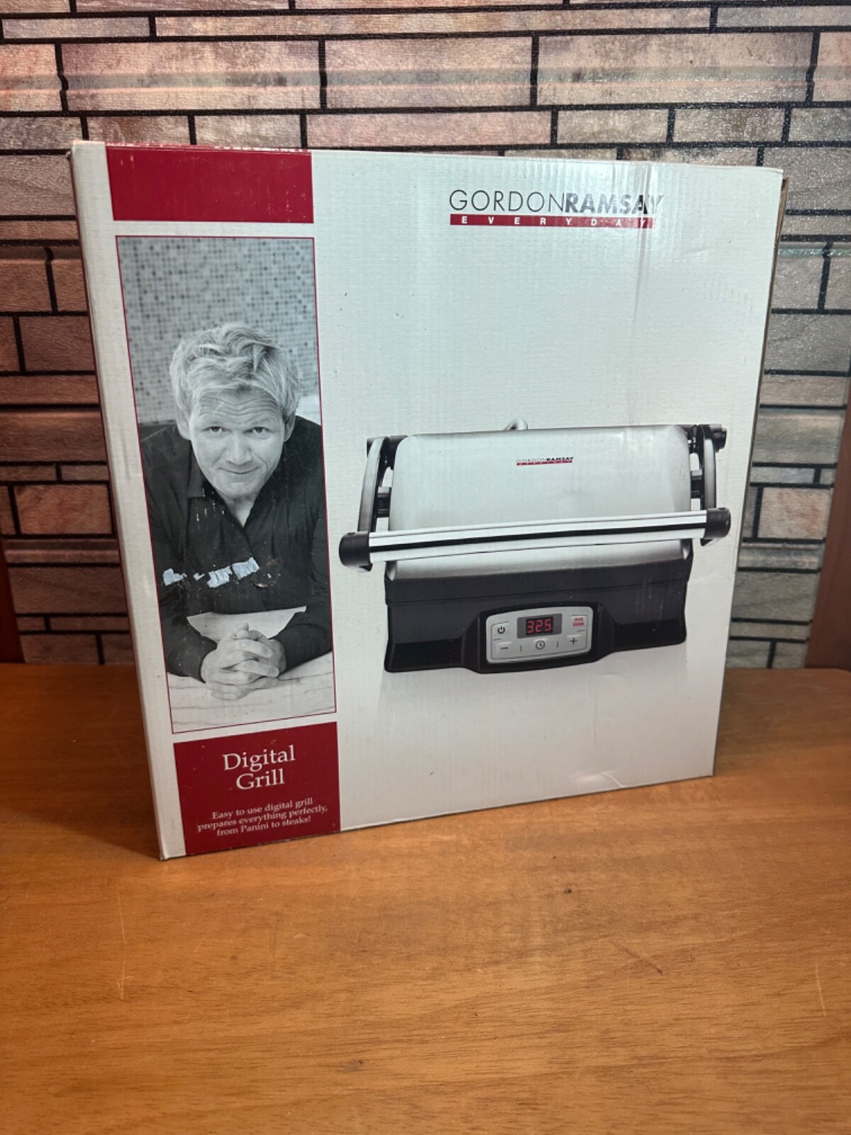Gordon Ramsay Indoor Digital Grill & Panini Press, NEW, Free Same Day QuikShip