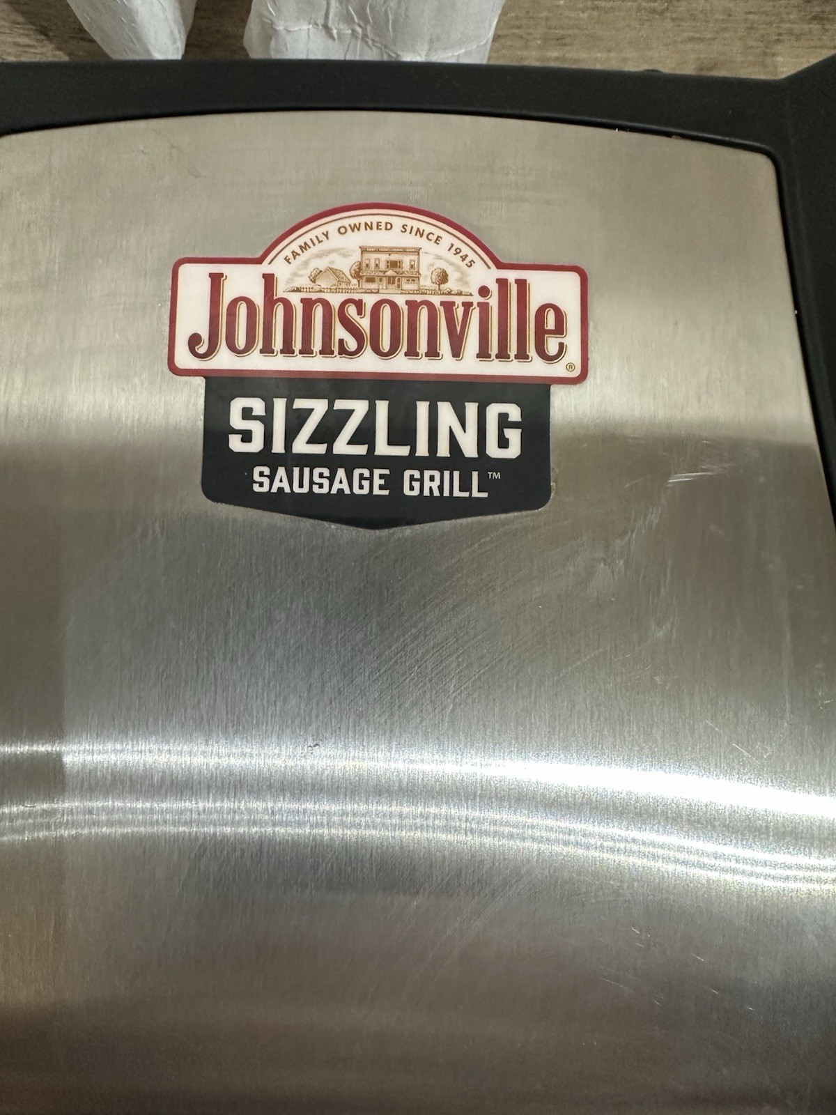Johnsonville Sizzling Sausage Indoor Electric Grill BTG0498 Black No Drip Tray