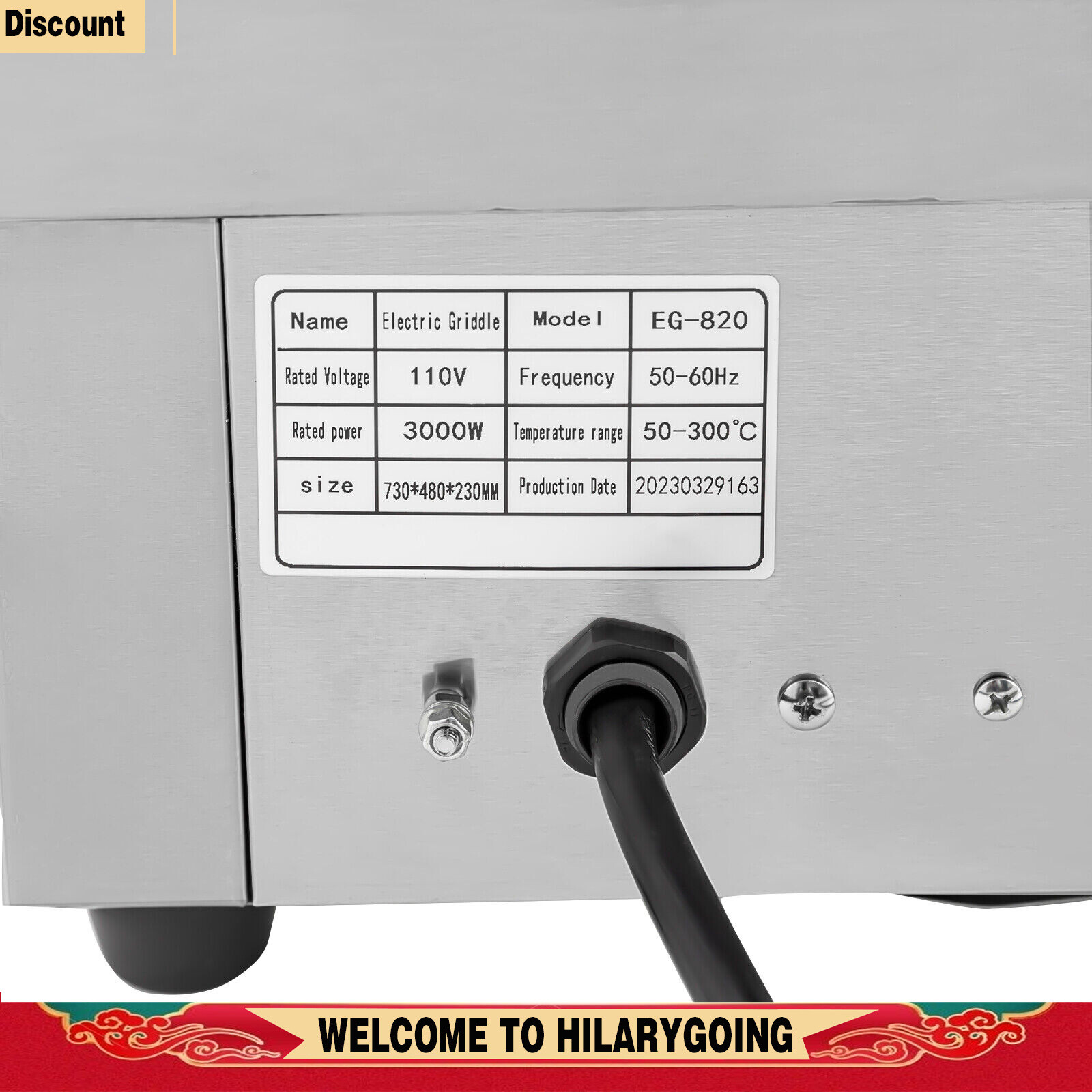 30″ Commercial Electric Countertop Griddle Heating Grill BBQ Flat Plate Top 3KW