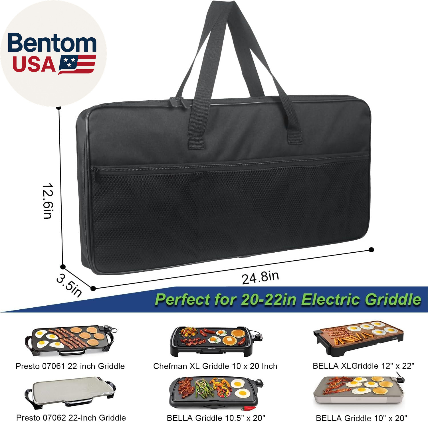 Electric Griddle Carry Bag – Fits for 20-22In Griddle, Portable Electric Griddle