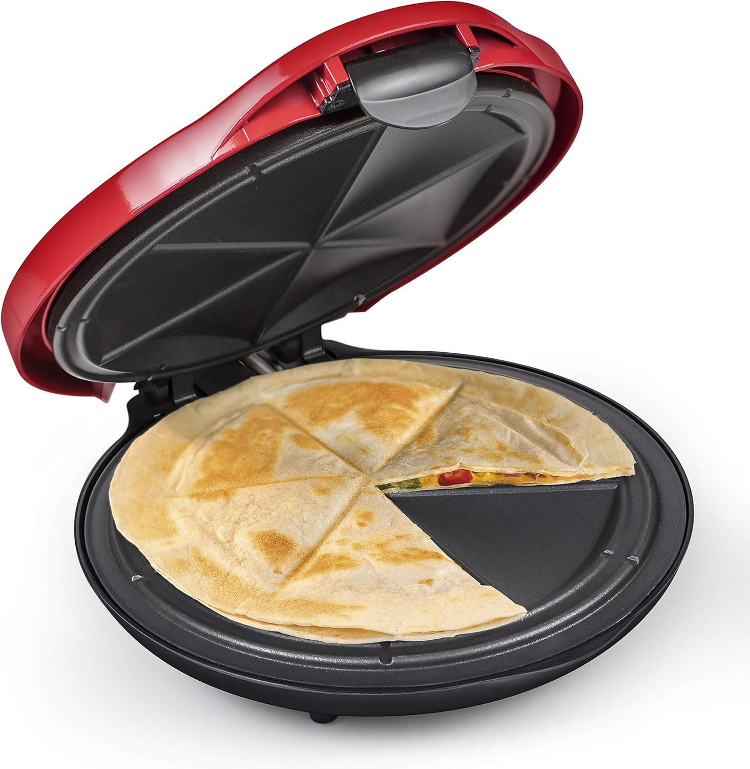 Taco Tuesday Deluxe 8-Inch 6-Wedge Electric Quesadilla Maker W/ Extra Stuffing