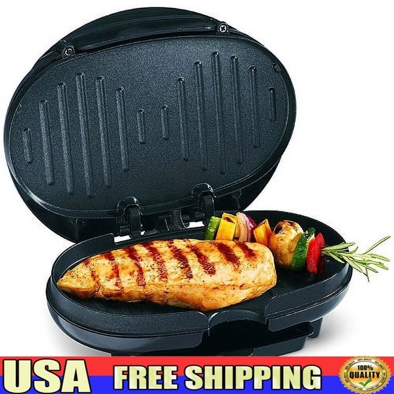 Indoor Grill Non-Stick Compact Cooking Appliance Steaks Chicken Fish Home Use