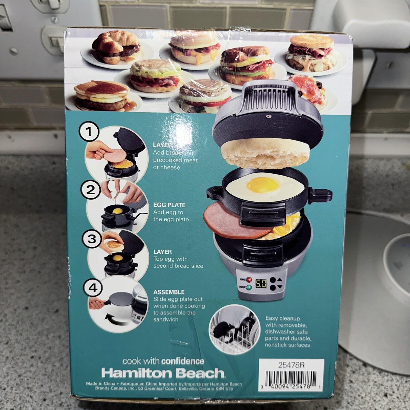 Hamilton Beach 25478R Breakfast Sandwich Maker