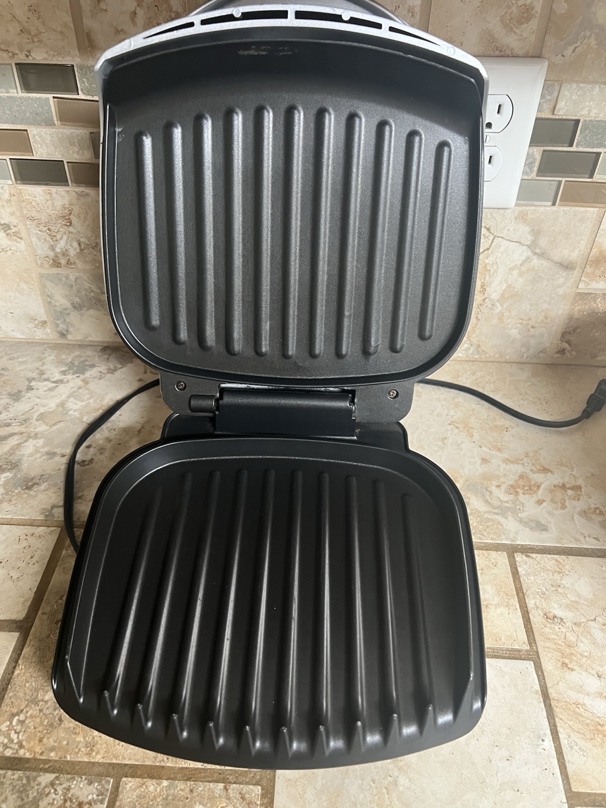 George Foreman GR10ABW Champ Grill with Bun Warmer – Red