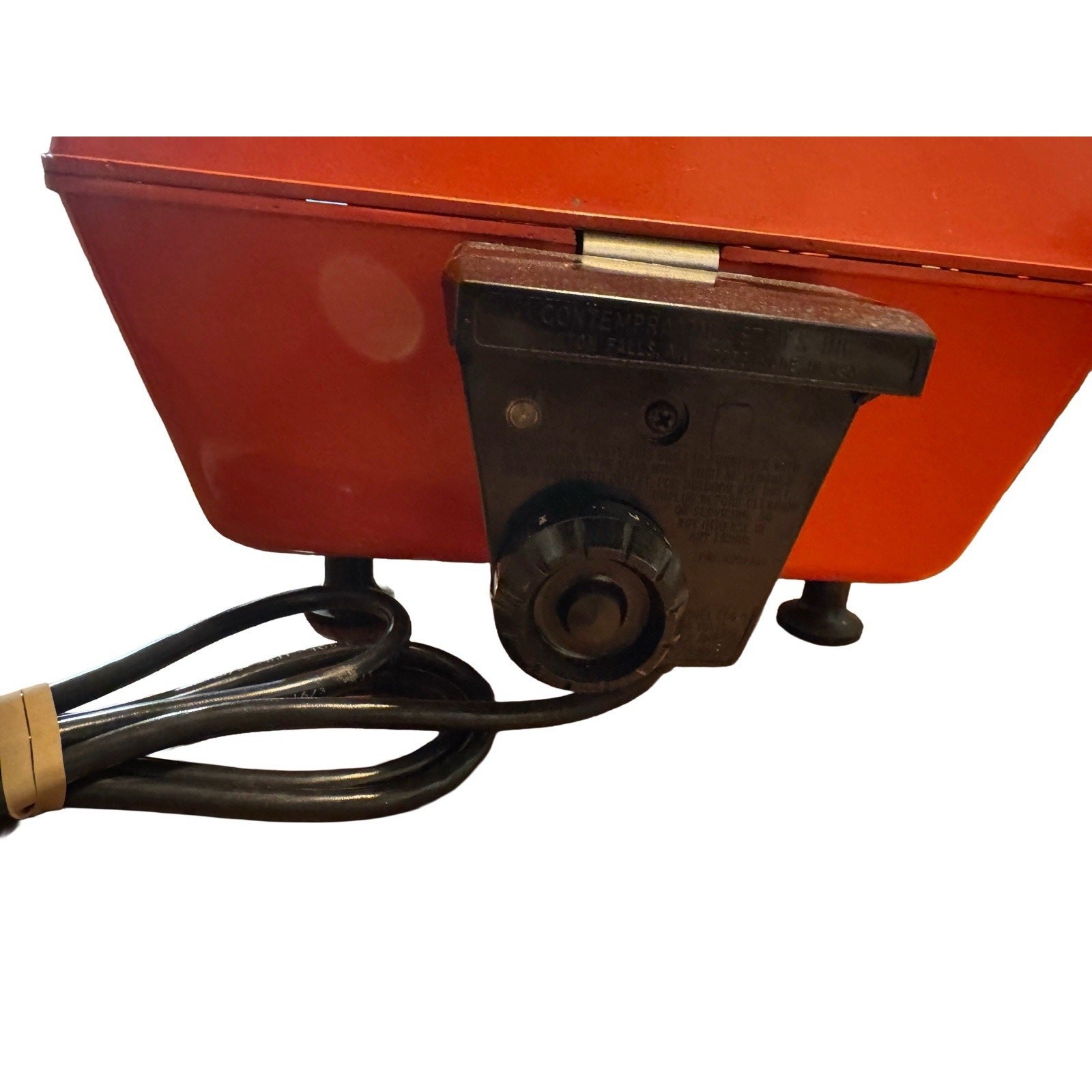 Big Extremely Rare Vintage Orange Kenmore Electric Cooking Grill Appliance ECB-3