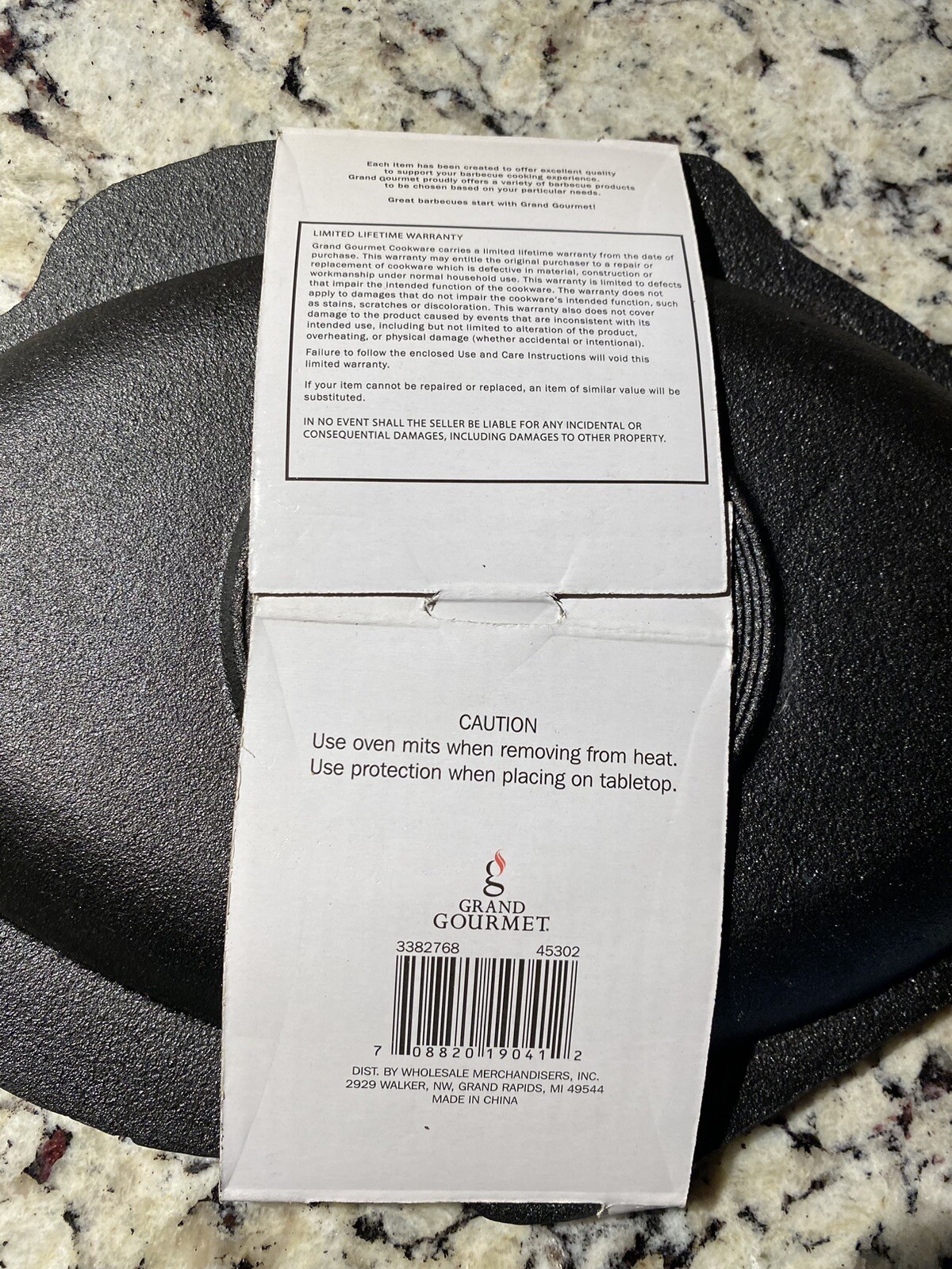 Grand Gourmet cast iron fish pan, grill, oven, stove, easy clean, 12×8.5, unused