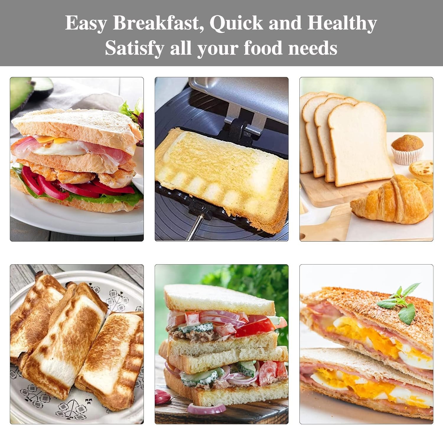 Breakfast Sandwich Maker 4w1h sandwich maker hot dog toaster,press bakeware