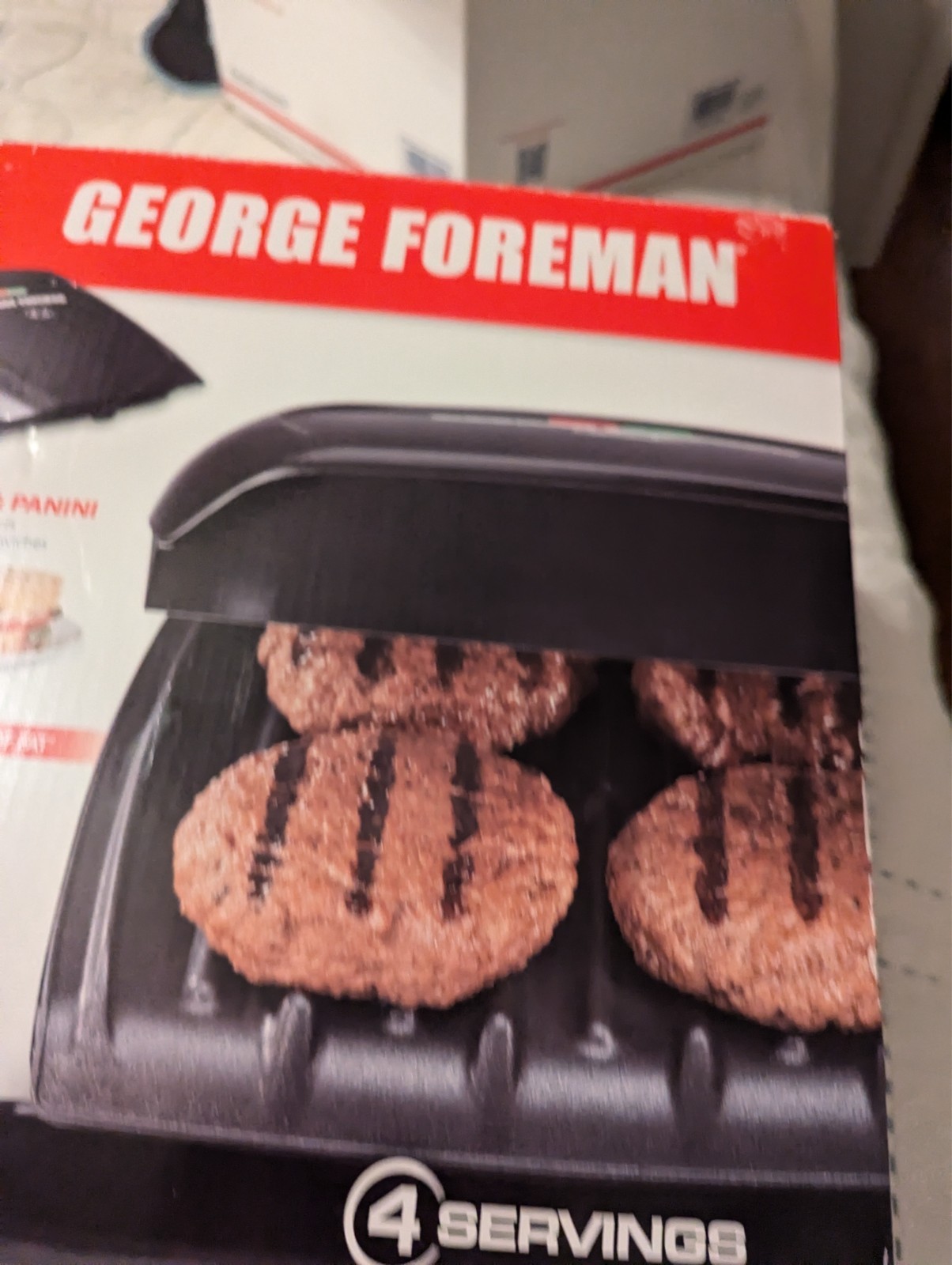 George Foreman 4-Serving Grill and Panini Press GR2060B – New