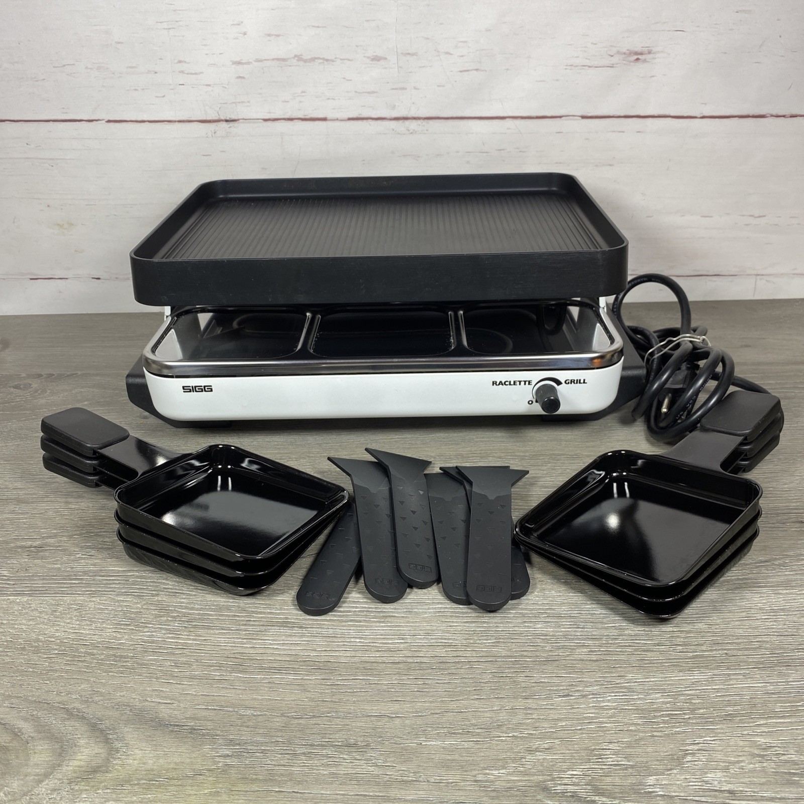 SIGG Raclette Grill 6 Trays FRAUENFELD 120 V 60 Hz 1100 W Swiss Made Very Good