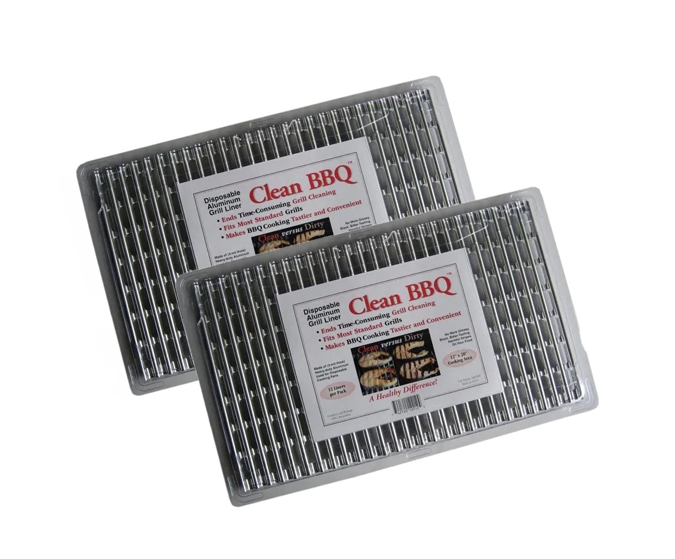 Disposable Aluminum Grill Liners – 24 Sheets for Easy BBQ Cleanup