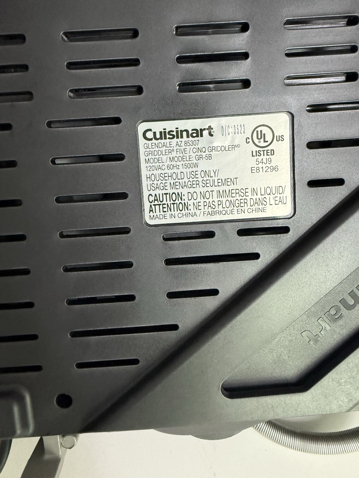 Cuisinart GR-5B Electric Griddler Five 5-In-1 Griddle Grill Panini LCD Display