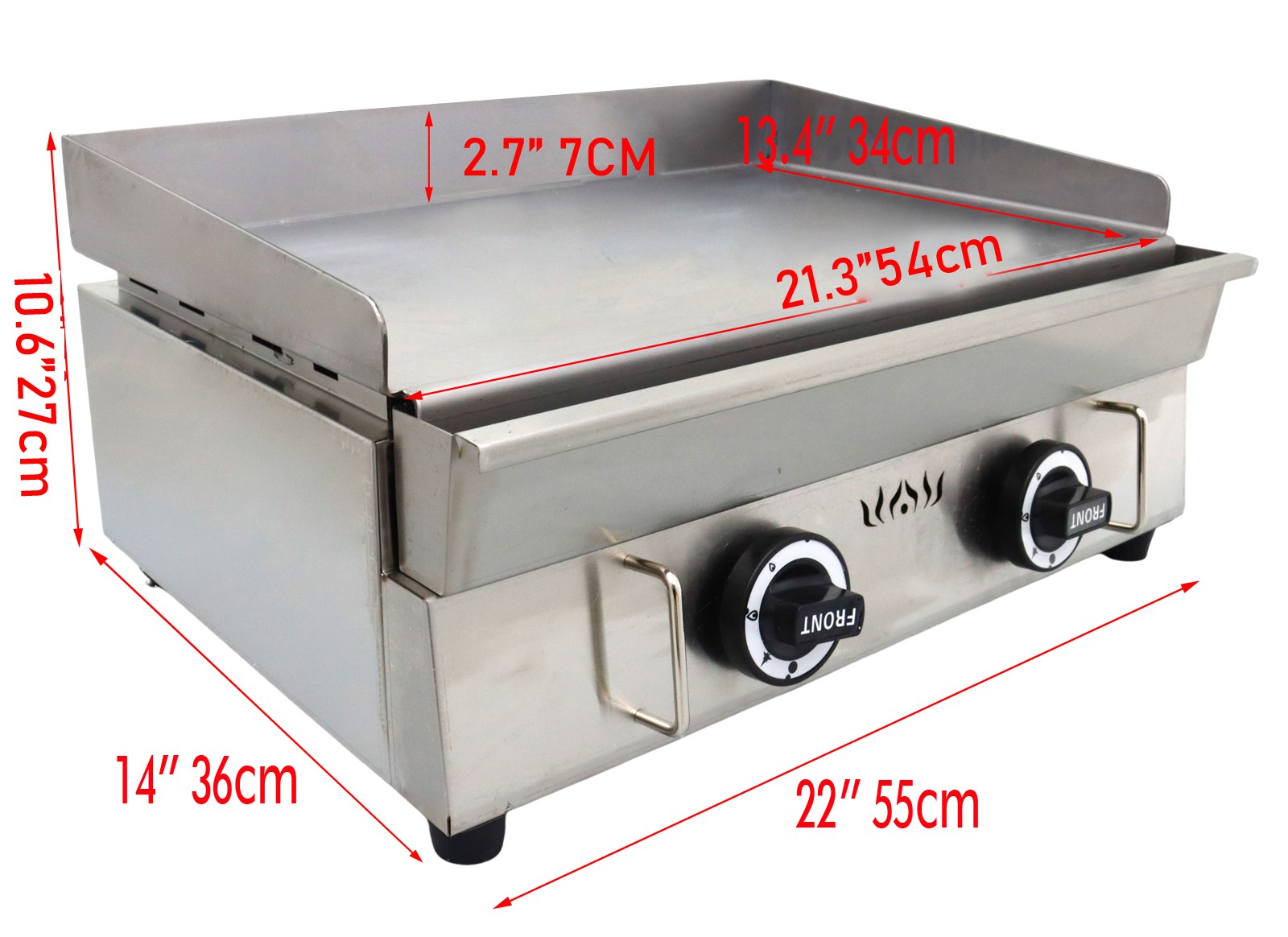Gas Grill Portable 2 Burner Propane Gas Grill Griddle Camp with Low Pressure NEW