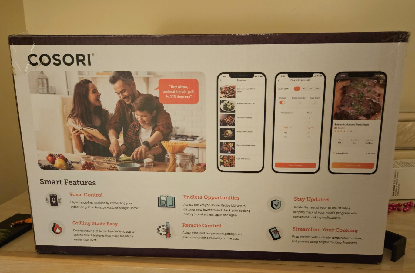 NEW OPEN BOX Cosori Vesync Aeroblaze Smart Indoor 8-in-1 Air Fryer, Grill + MORE