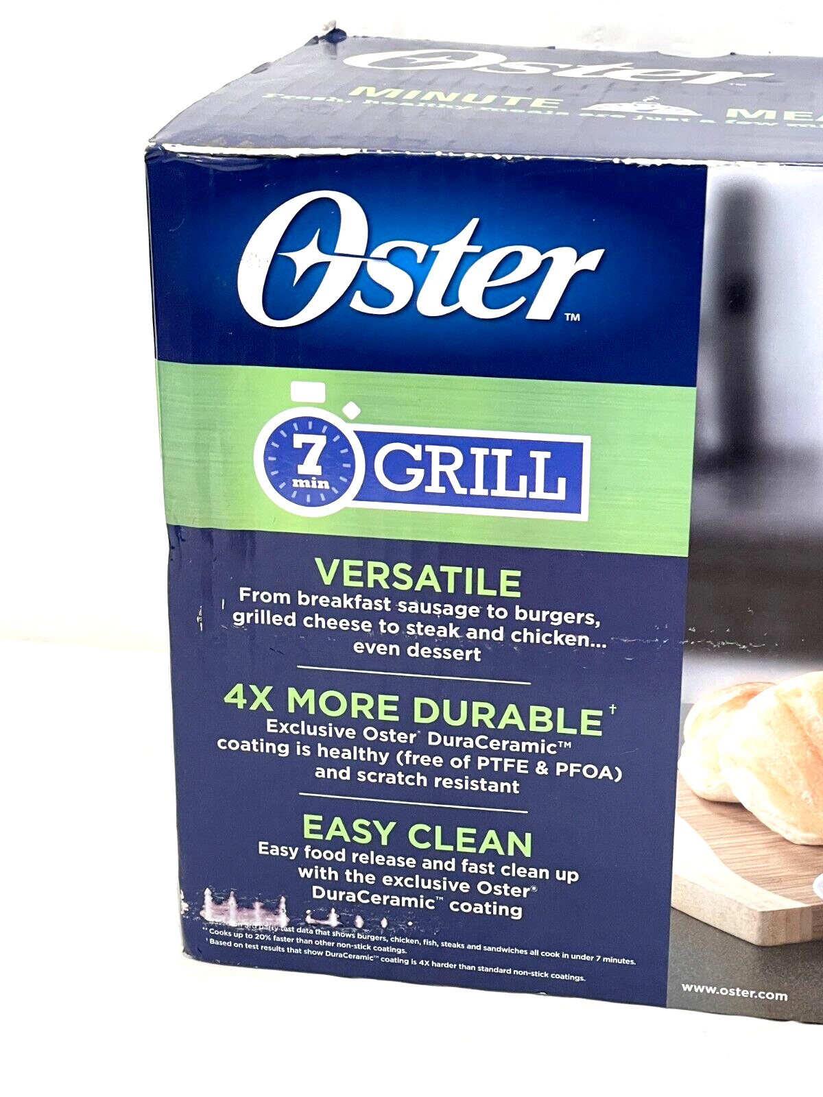 Oster 7 Minute Meals Vertical Flip Indoor Countertop Grill – Black NEW IN BOX