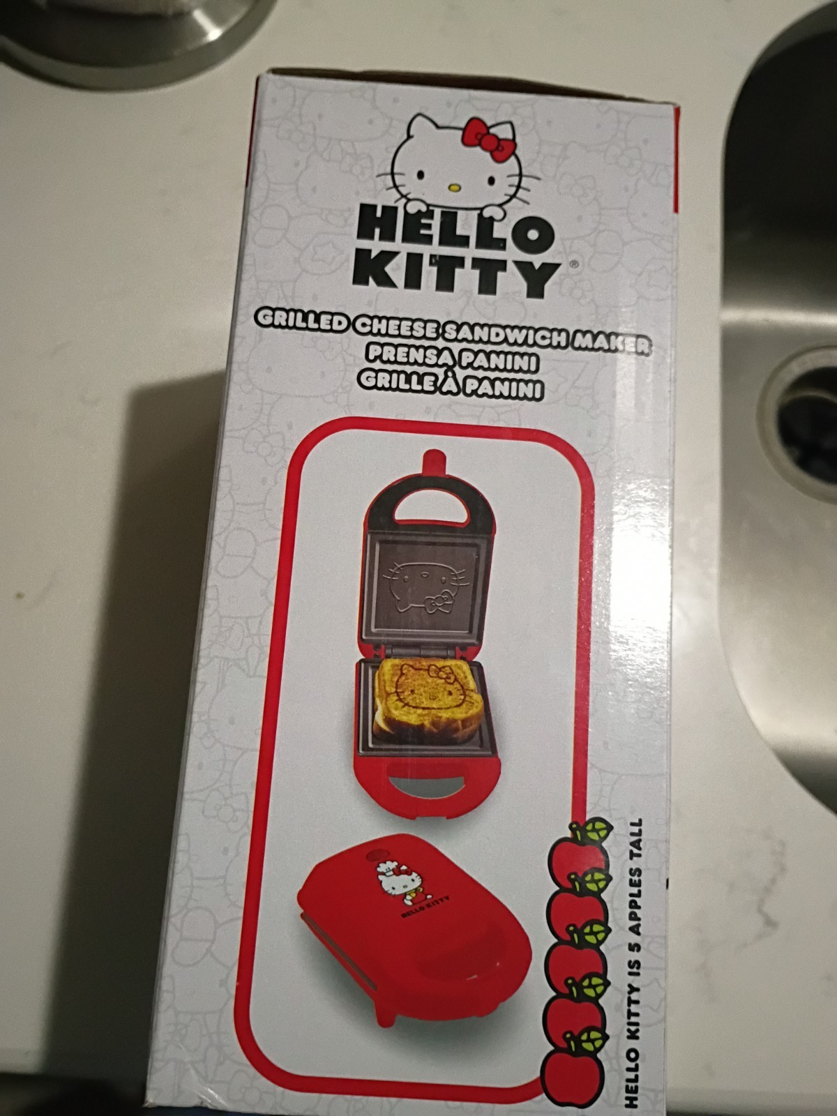 Hello Kitty Grilled Cheese Maker New in box Non-Stick Sandwich Press
