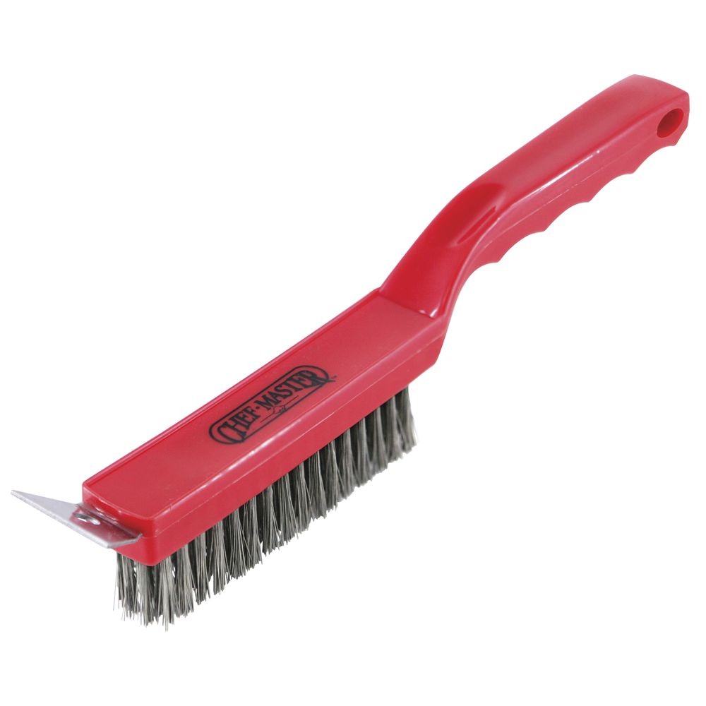 Chef Master 90044 Grill Brush | Handheld Small Grill Cleaning Brush | 2 in 1 |