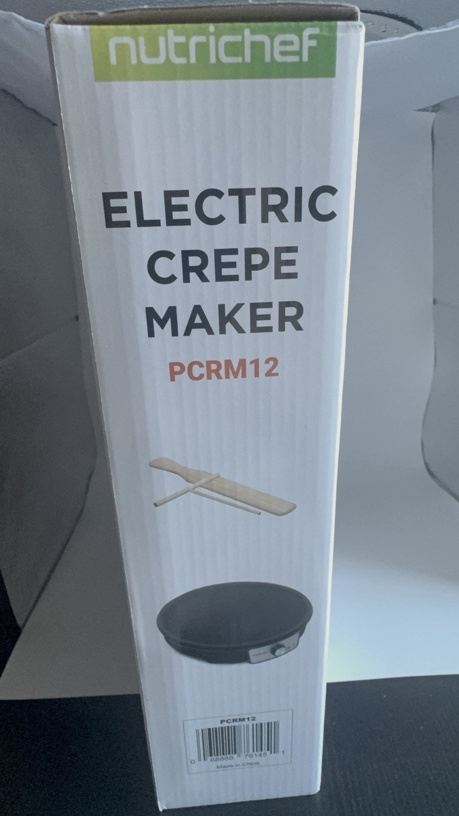Nutrichef PCRM12 12″ Electric Crepe Maker Nonstick, LED, Spatula Included
