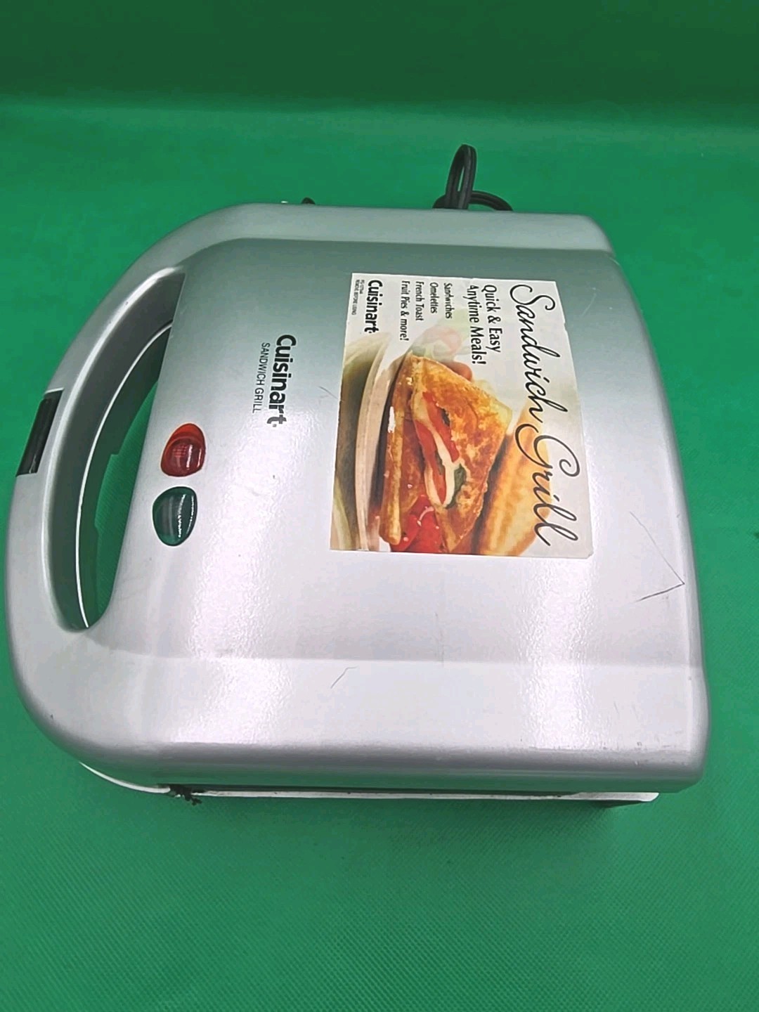 Cuisinart Sandwich Grill Countertop Cooking Dual Non-Stick PG12754A