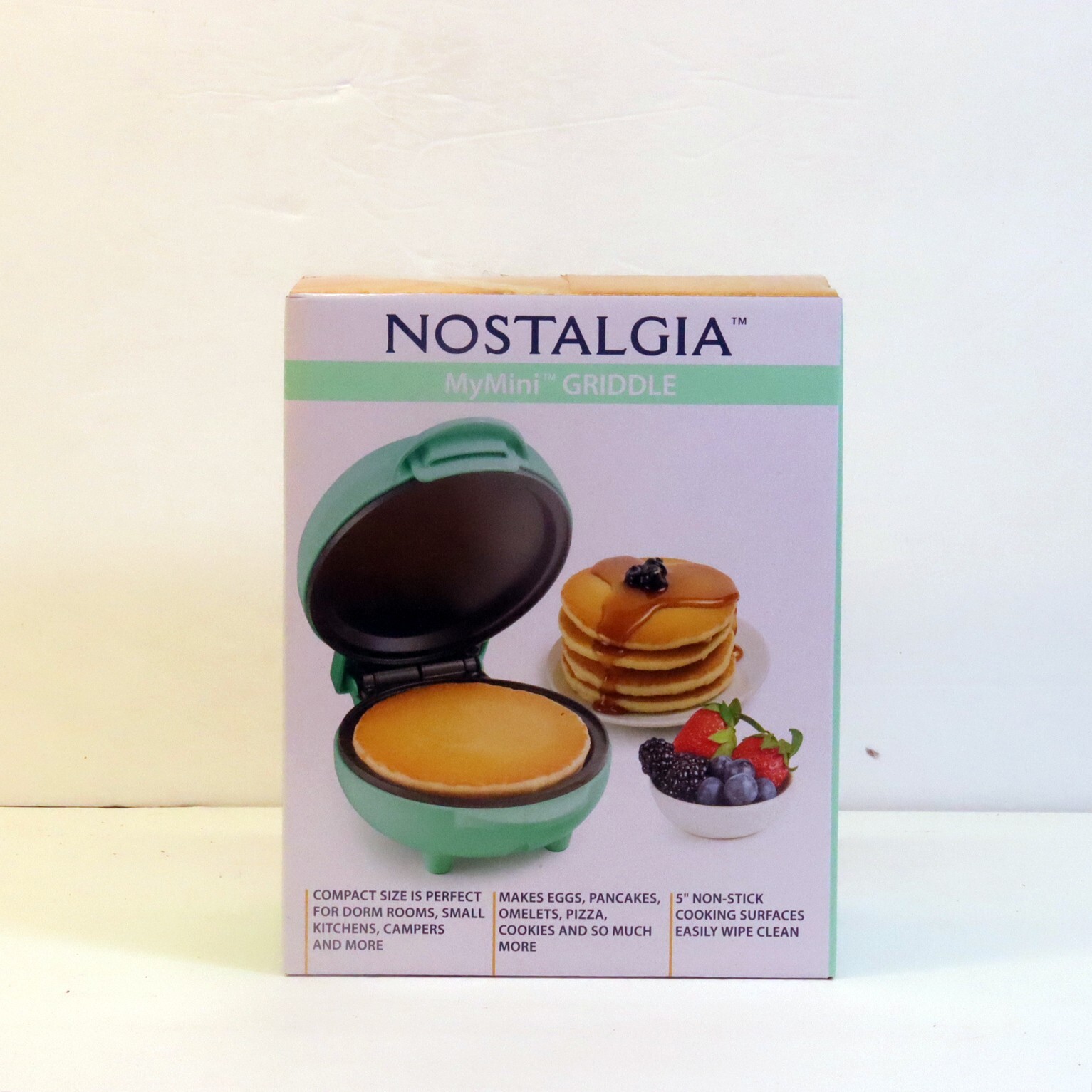 Nostalgia MyMini Mini GRIDDLE 5″ Non-Stick Cooking Surface Factory Sealed NEW