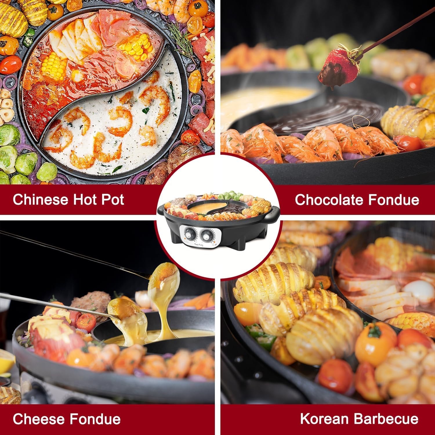 Luxury Smokeless 2-in-1 Electric Grill and Hot Pot for Perfect Indoor Dining