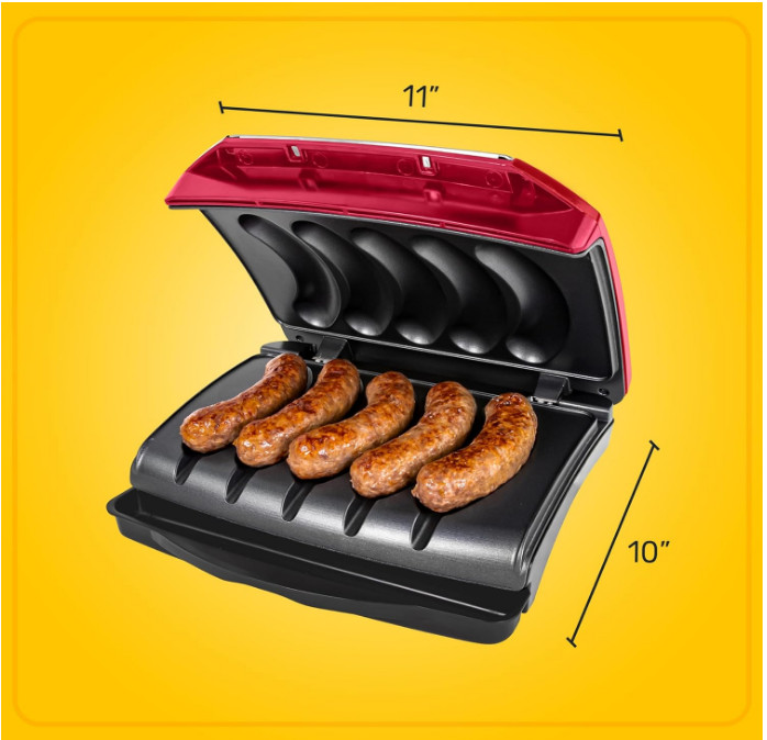 Carry H… Game Day Sausage and Brat 5 Link Electric Grill with Oil Drip Tray