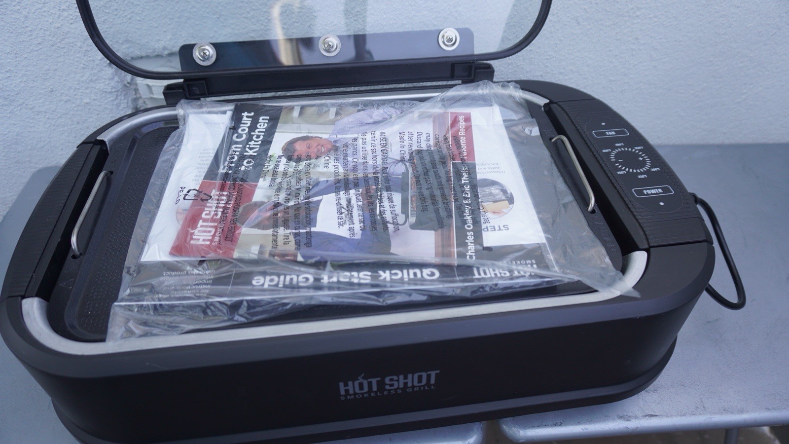 Hot Shot Smokeless Grill without Cord – 2 Grill Plates Included Open box New