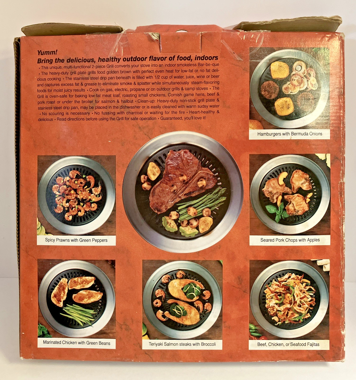 Grill It Indoor Smokeless Stove Top Grill Professional Model – New Open Box 1998