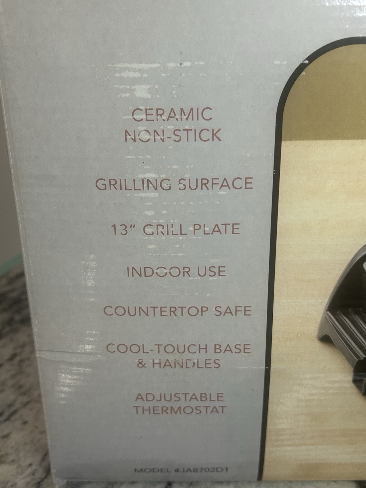 Home-Style Kitchen 13″ Indoor Countertop Electric Grill Nonstick Easy Clean New