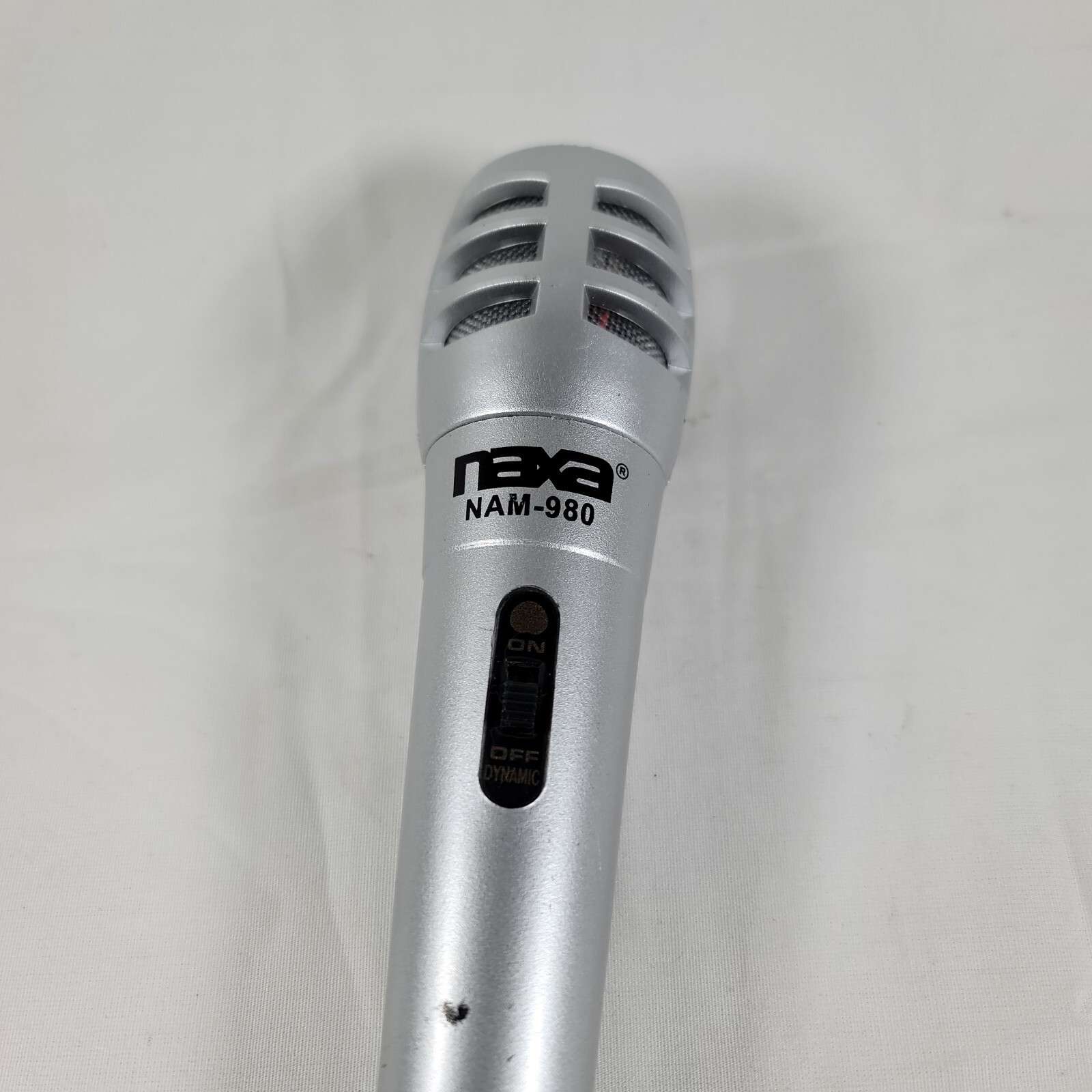 Naxa Replacement Microphone (Unit Only, No Cord) Model Number NAM-980 -Silver