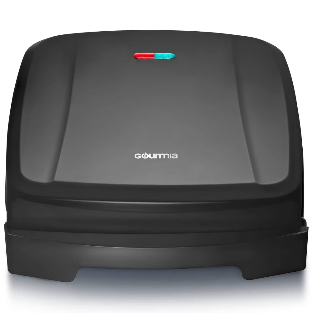 Gourmia 13.1″ 4-Slice Health Griddle Black/Stainless Steel Finish: