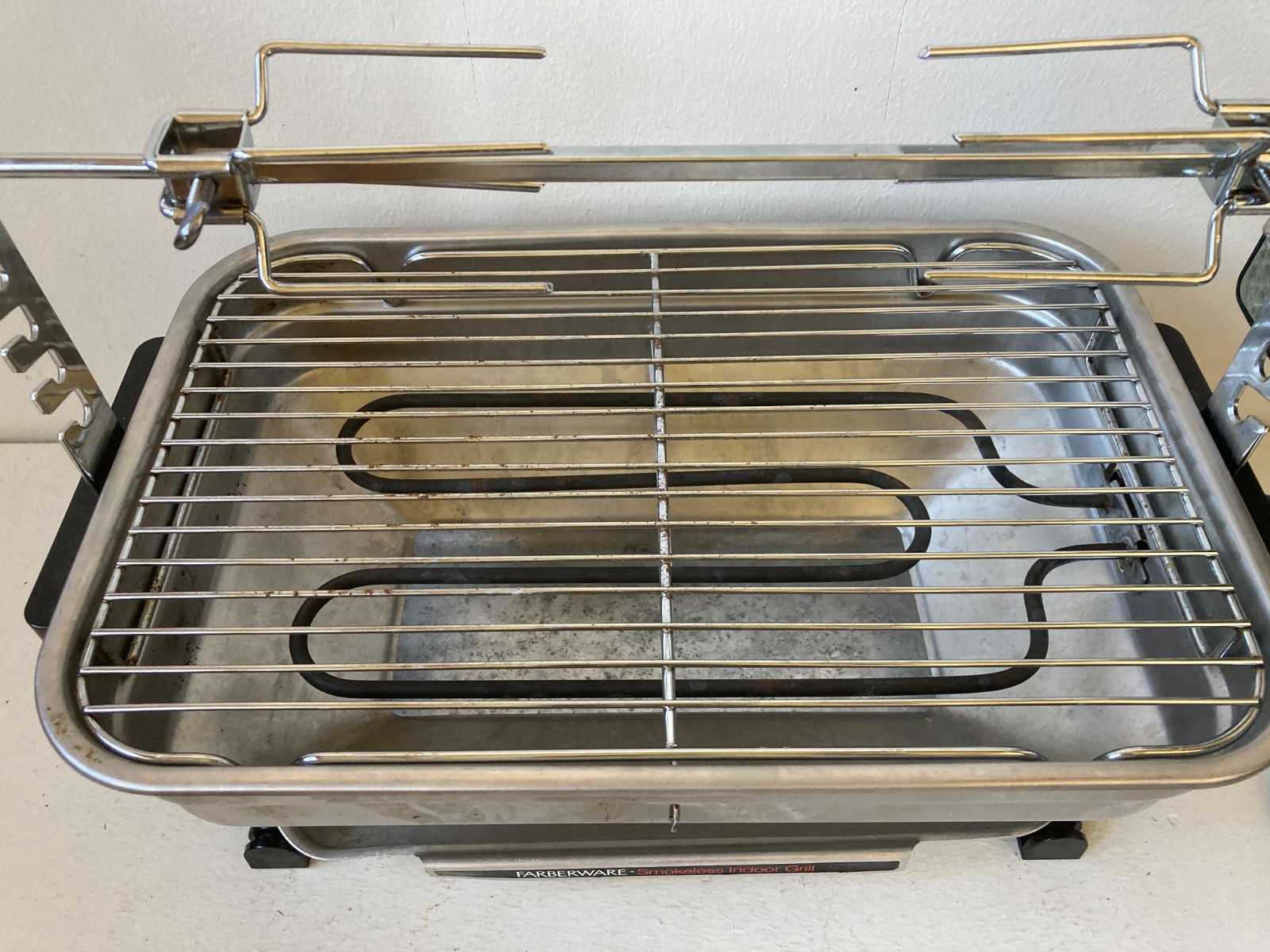 Farberware R4550 Indoor Smokeless BBQ Rotisserie Grill Made In U.S.A. Vintage