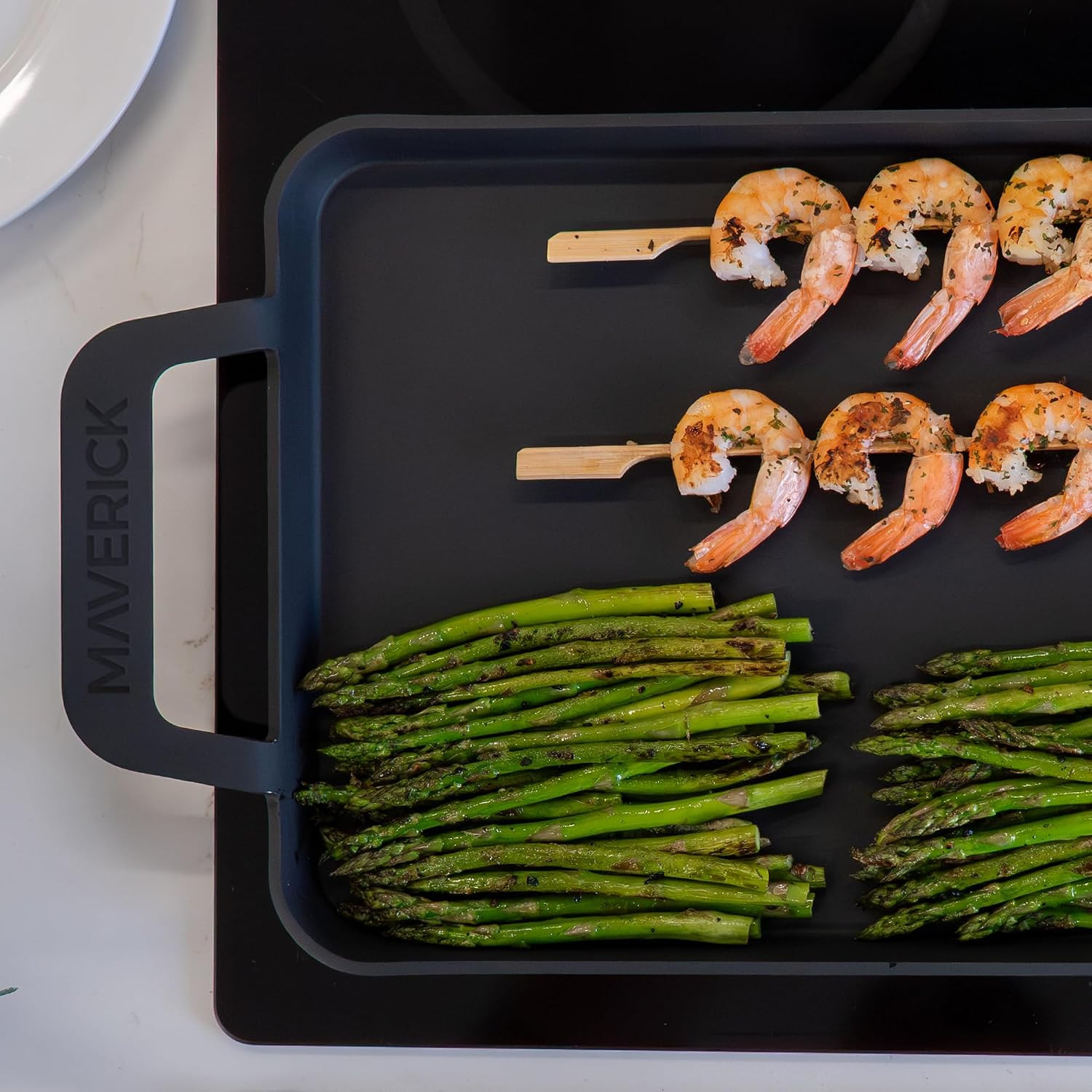 22-Inch Preseasoned Carbon Steel Griddle, 4Mm Heavy-Duty Flat Top Grill Pan with