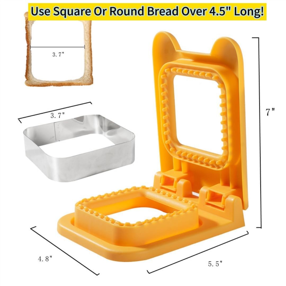 Sandwich Cutter and Sealer, Square Pocket Sandwiches Cutter Uncrustables Make…