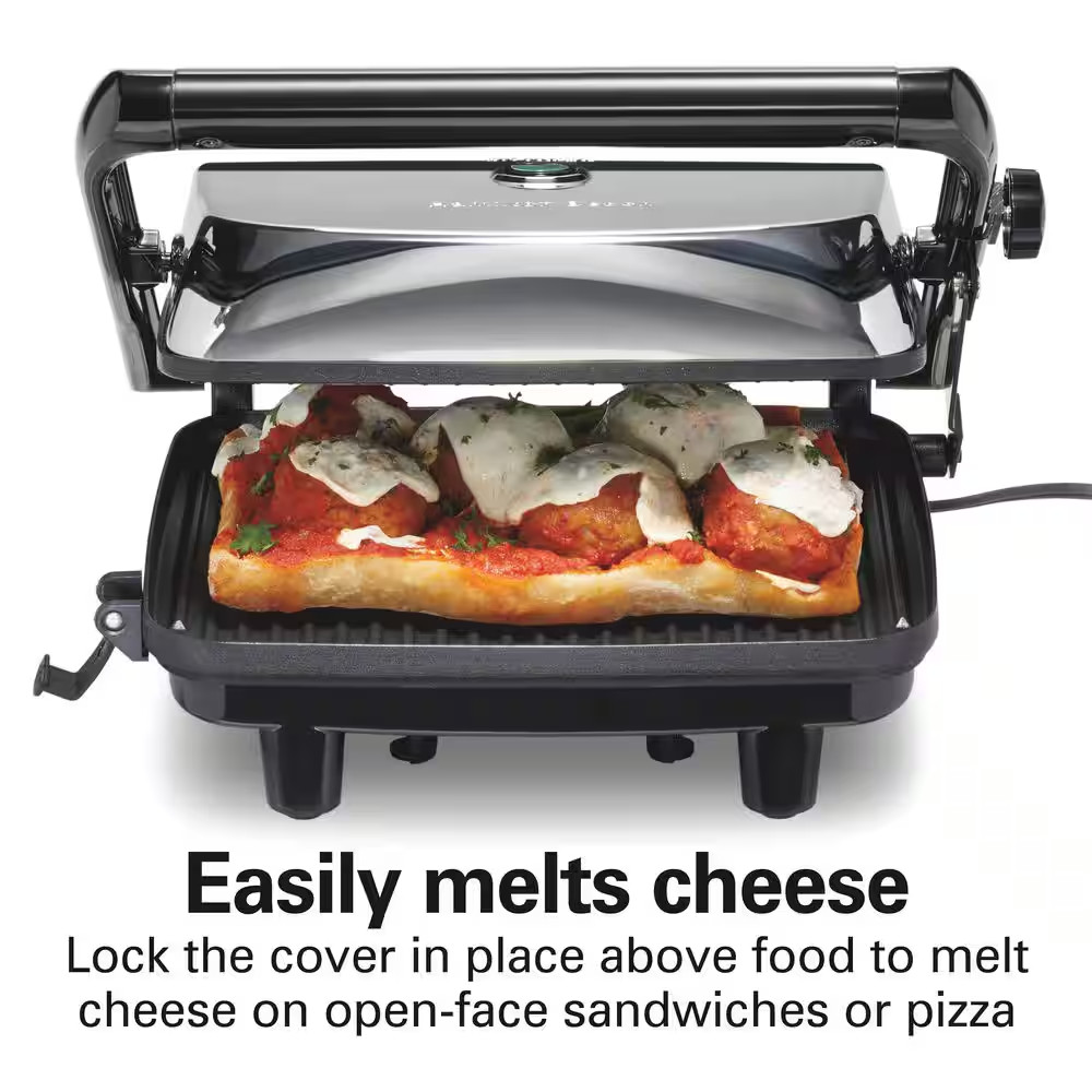 1400 W Chrome Non-Stick Panini Press
