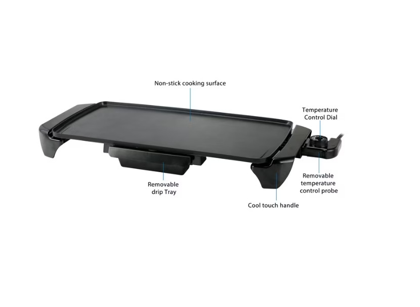 20 Inch Electric Nonstick Griddle with Adjustable Temperature Control