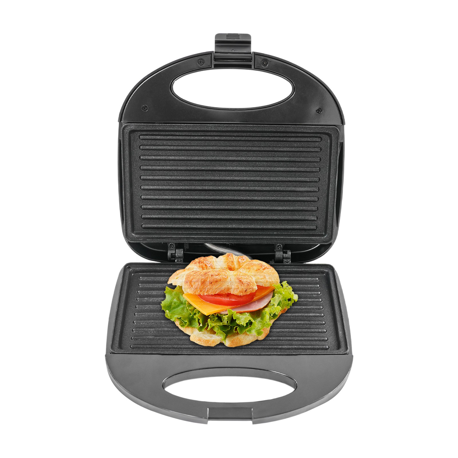 Sandwich Steak Maker Commercial Electric Grill Panini Press Griddle Plate 900W