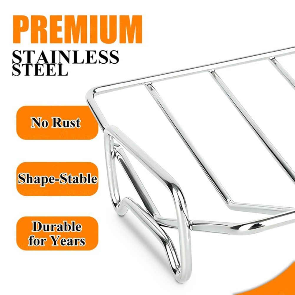 Stainless Steel V Rack for Cooking Turkey Roast Pork and Whole Chicken