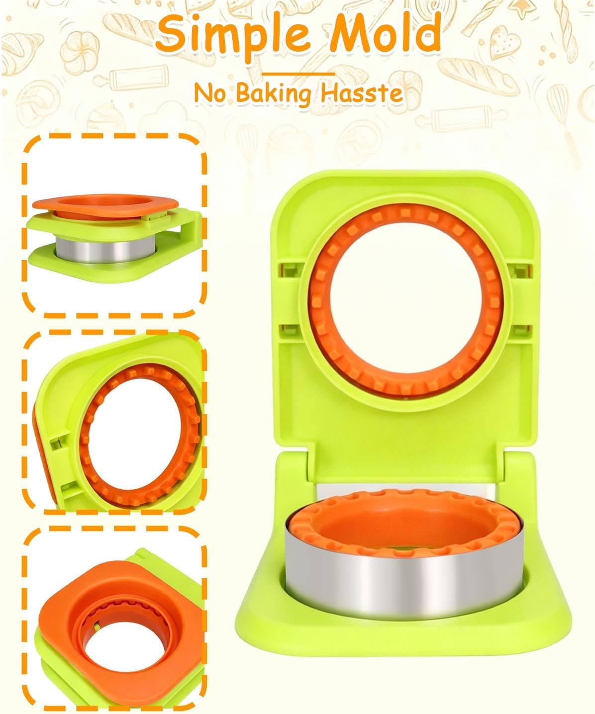 Uncrustable Sandwich Maker,Sandwiches Pocket Circle Shape 3.7Inch Sandwich Cutte