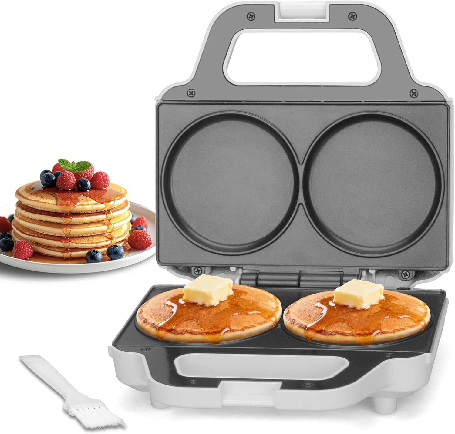 Double Mini Pancakes Maker Machine Arepa Maker Electric Pancake Maker Griddle